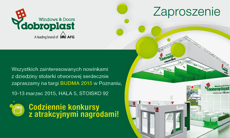 Zapraszamy na targi BUDMA 2015