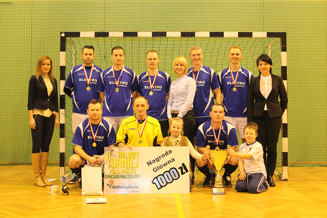 II halowy turniej piłki nożnej o Puchar Prezesa Dobroplastu